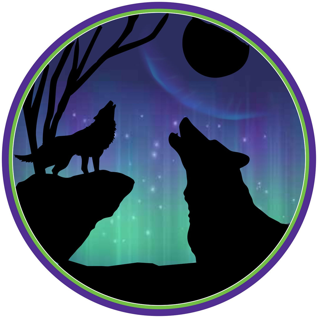 Wolf Pack Northern Lights Decal - Be Inspired UP