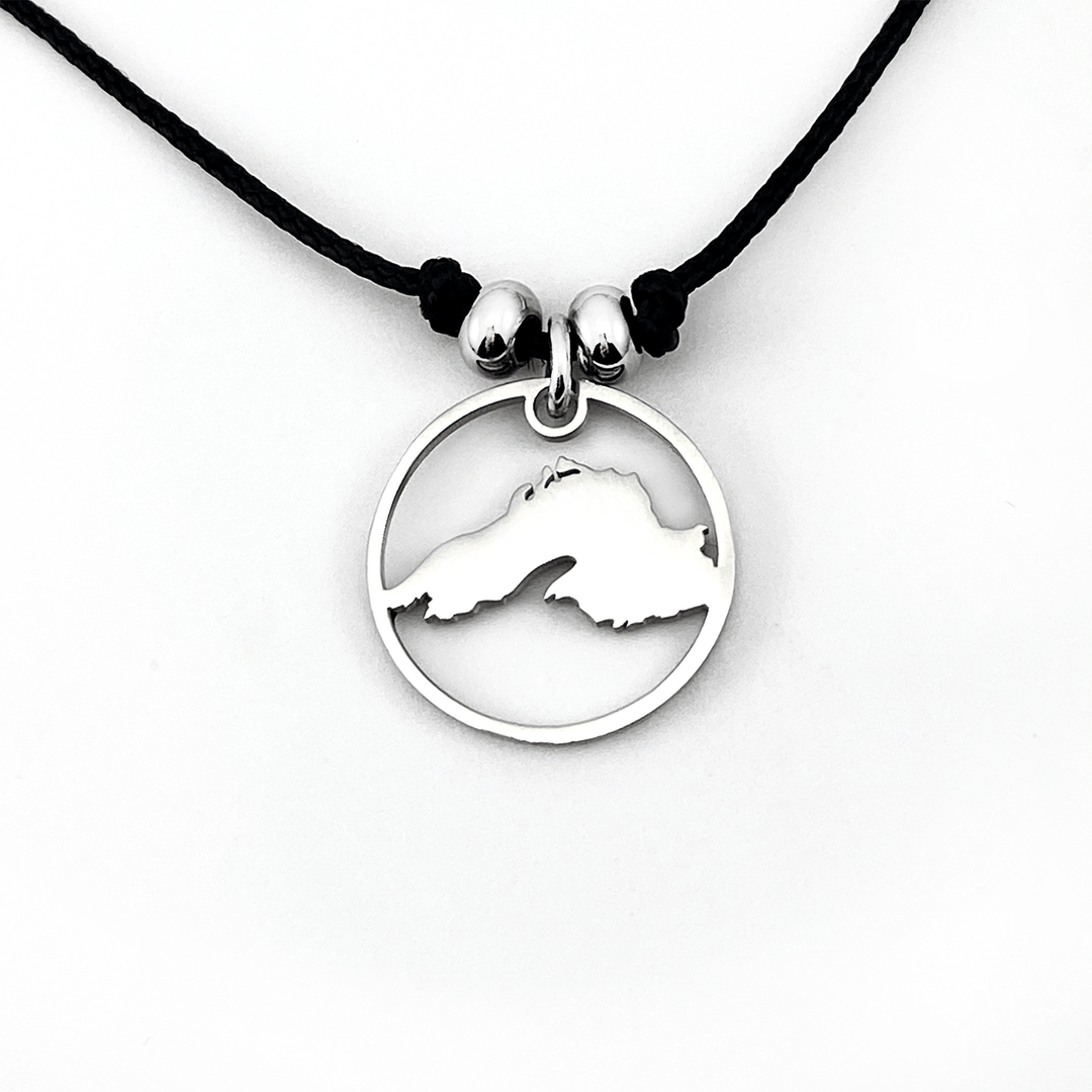 Lake Superior Circle Choker Collar Pendant - Be Inspired UP