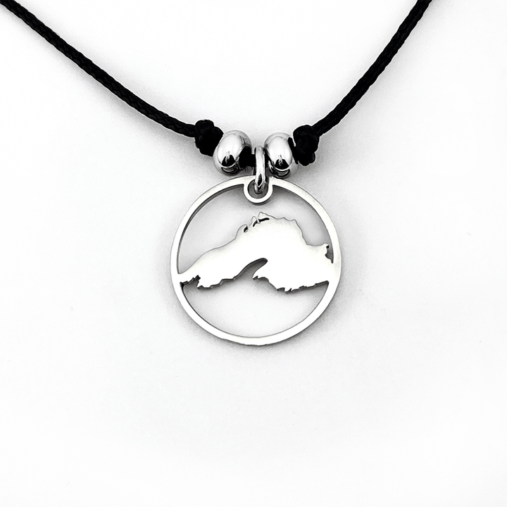 Lake Superior Circle Choker Collar Pendant - Be Inspired UP