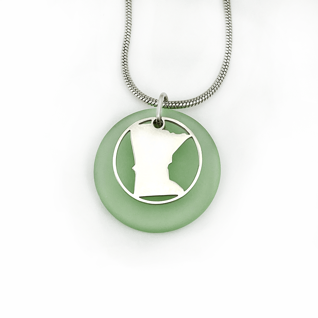 Minnesota Beach Glass Pendant - Be Inspired UP