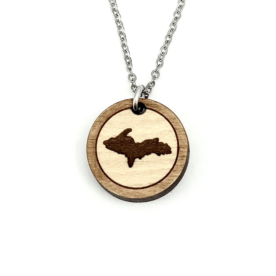 UP Wooden Pendant, Engraved Large or Medium size - Be Inspired UP