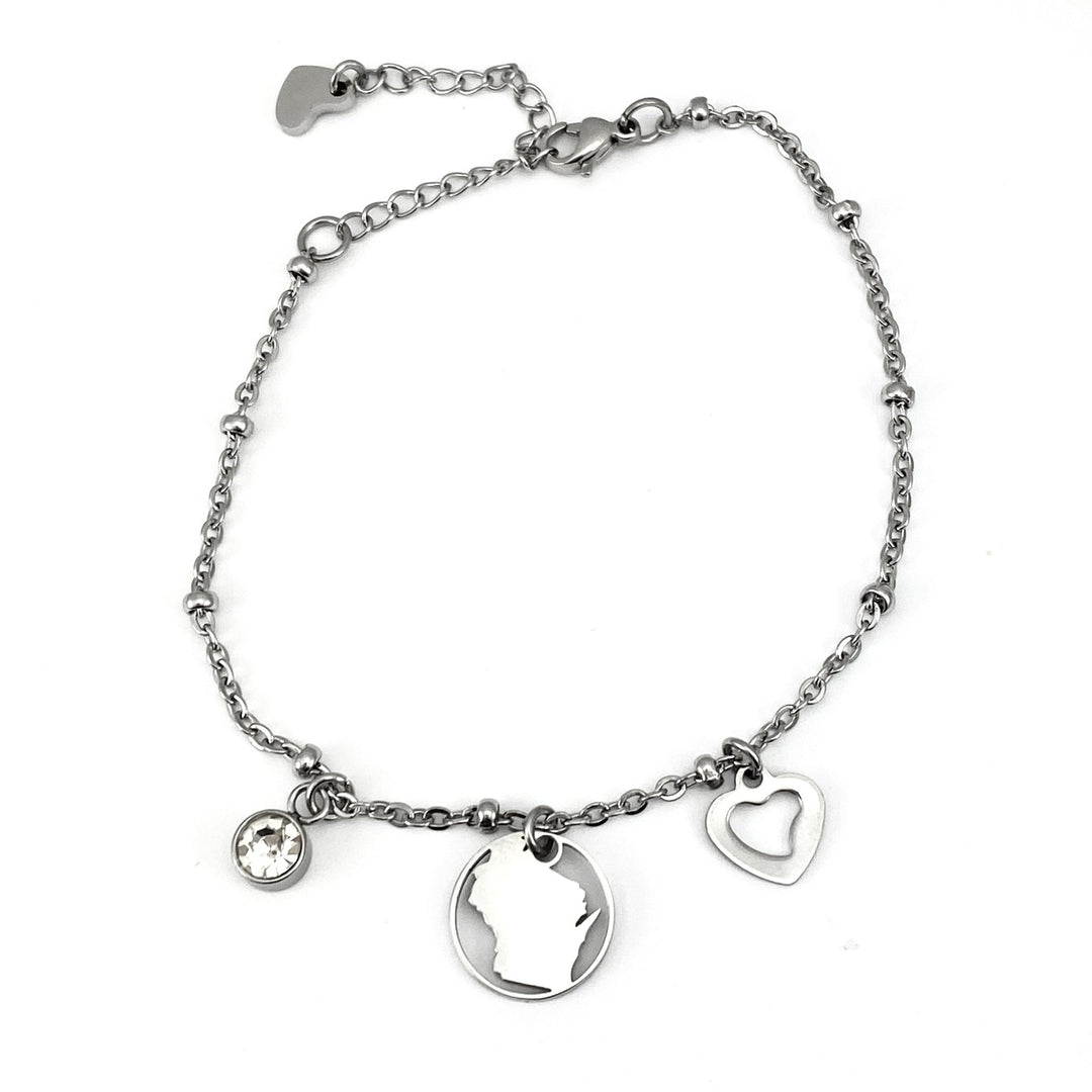 Wisconsin Charm Anklet, two charm styles - Be Inspired UP