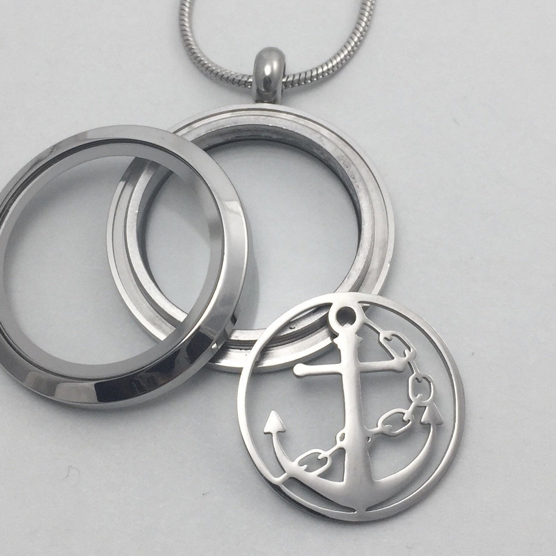 Anchor Glass Locket - Be Inspired UP