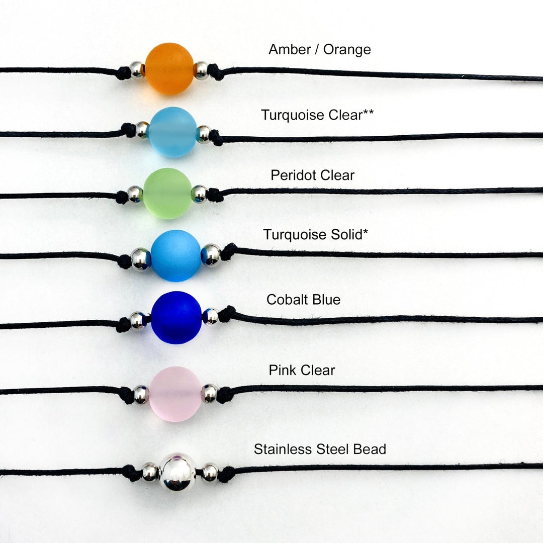 Beach Glass Bead Choker/Collar Pendant - Be Inspired UP
