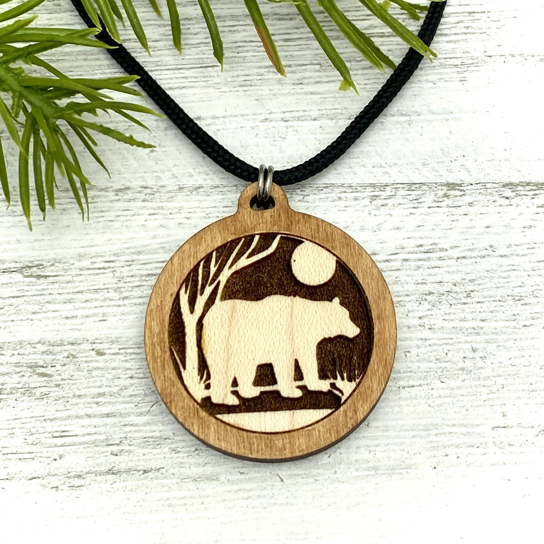 Bear Wooden Pendant - Be Inspired UP