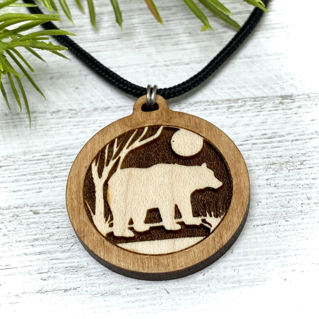 Bear Wooden Pendant - Be Inspired UP