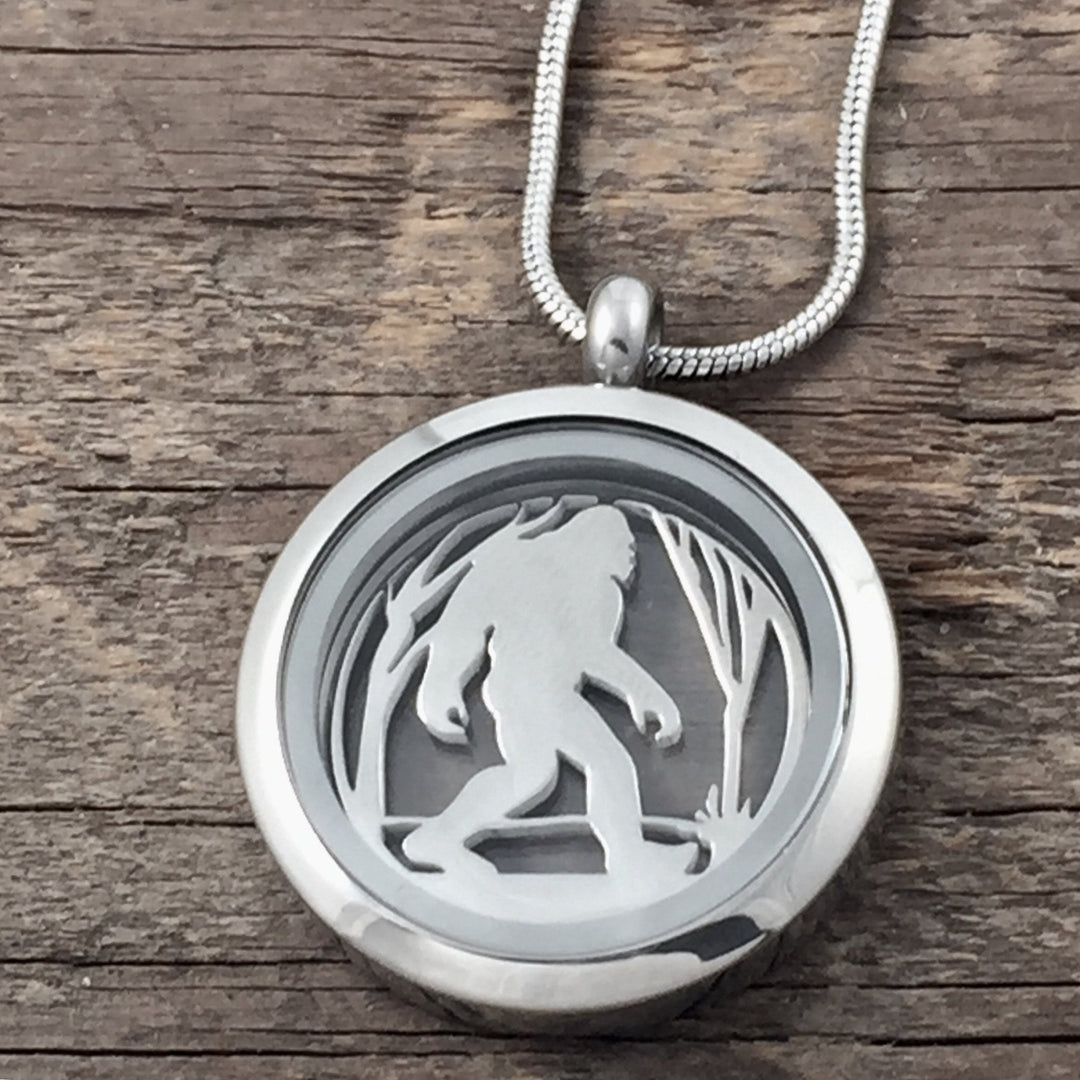 Bigfoot Woods, Sasquatch Glass Locket - Be Inspired UP