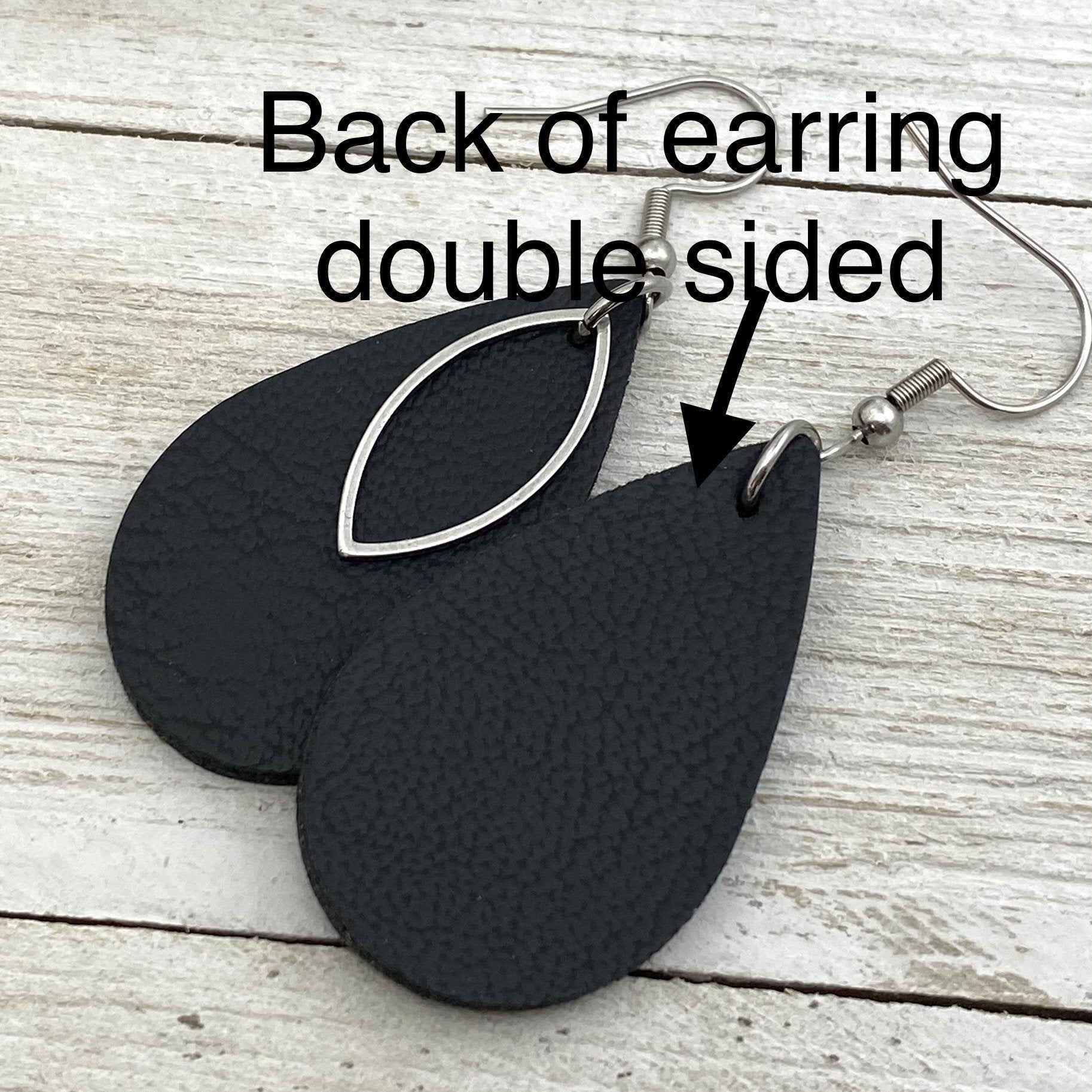 Double sided faux leather for earrings deals