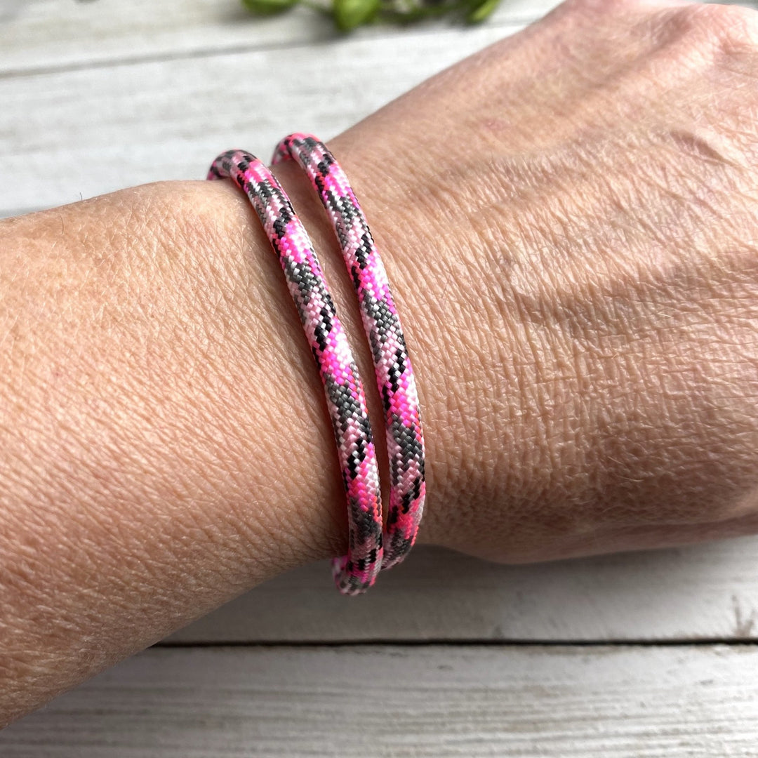 Breast Cancer Awareness Pink Pattern Wrap Bracelet - Be Inspired UP