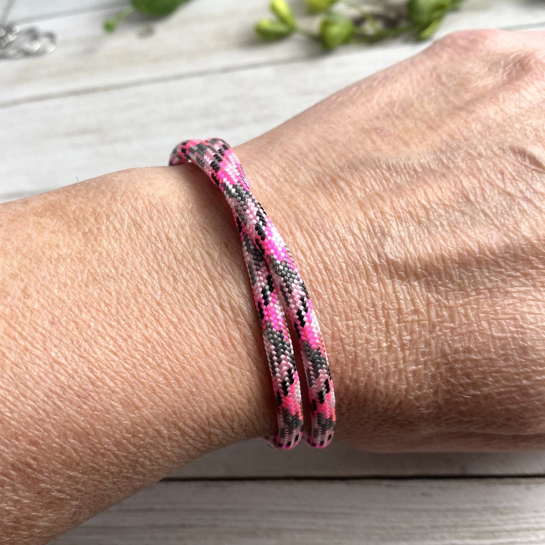 Breast Cancer Awareness Pink Pattern Wrap Bracelet - Be Inspired UP