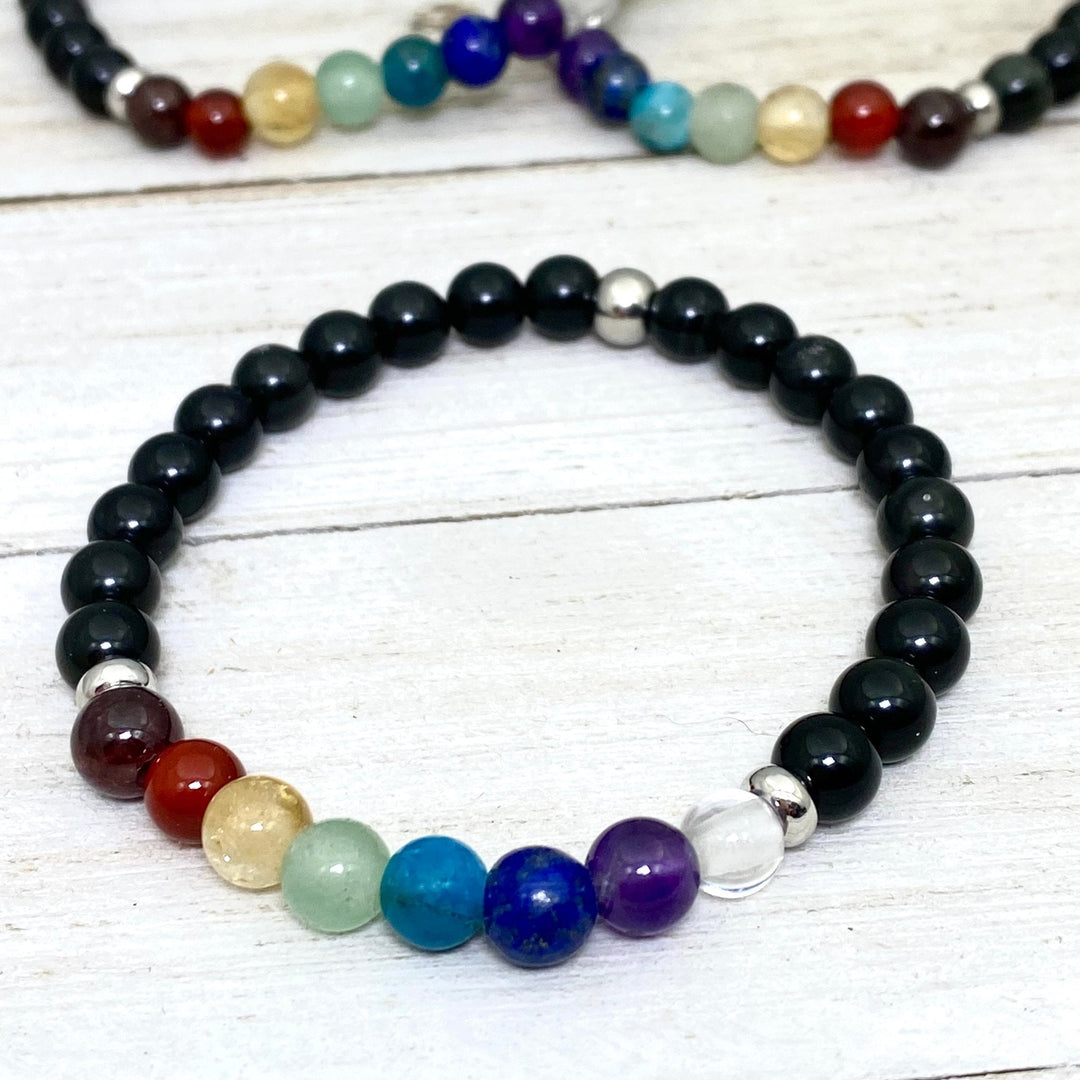 Chakra Gemstone 2 Petite Bracelet w/Charm - Be Inspired UP