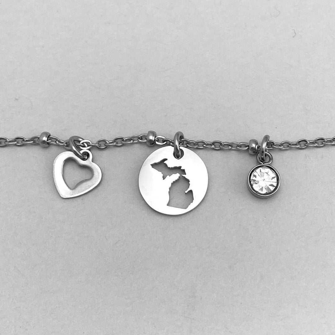 *Compass Charm Anklet - Be Inspired UP