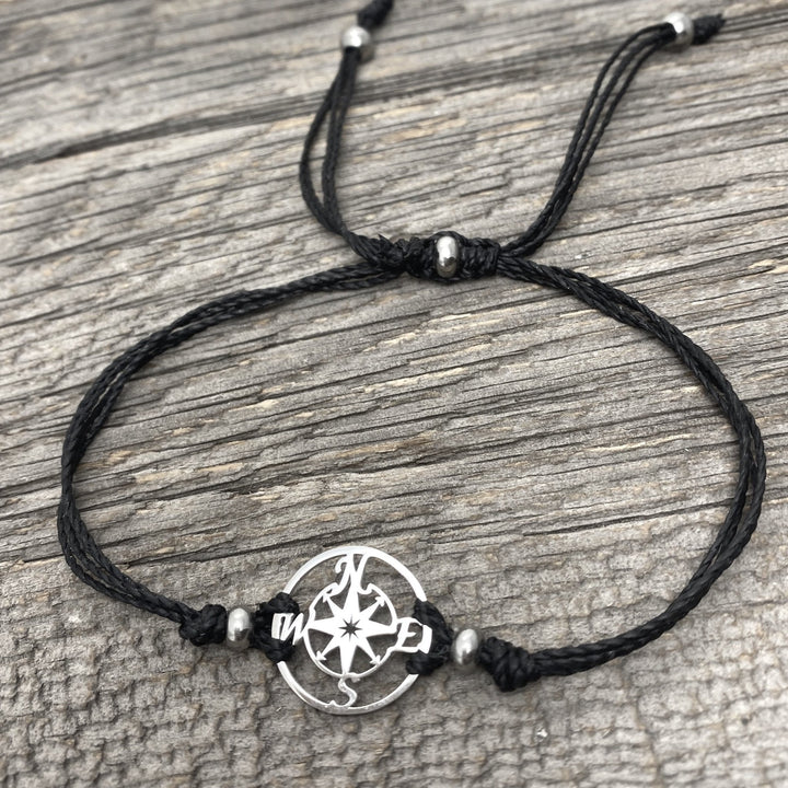 Compass Pull Cord Anklet - Be Inspired UP