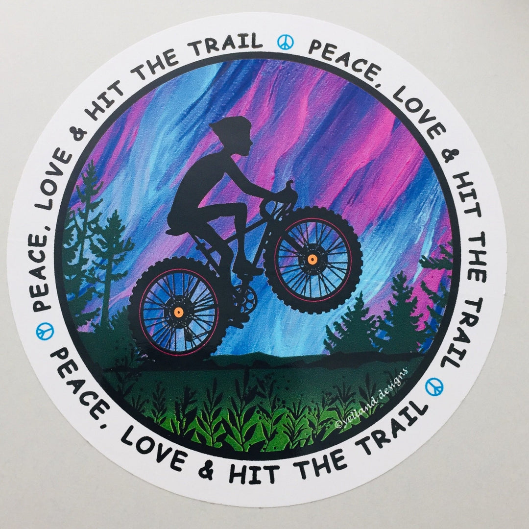 Decal - Love & Hit the Trail - By Artist Elizabeth Yelland - Be Inspired UP