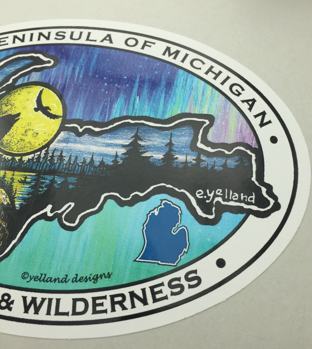 Decal - Peace, Love, and Wilderness - By Artist Elizabeth Yelland - Be Inspired UP