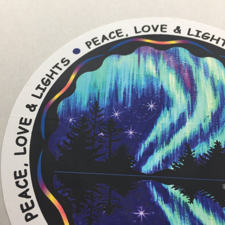 Decal - Peace, Love & Lights - By Artist Elizabeth Yelland - Be Inspired UP