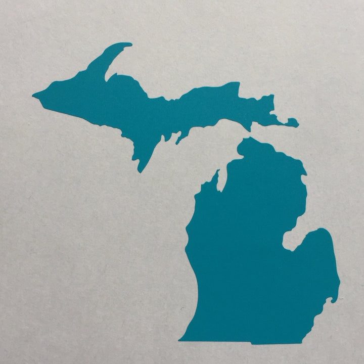 Decal - State of Michigan outline Vinyl Bumper Sticker - Be Inspired UP