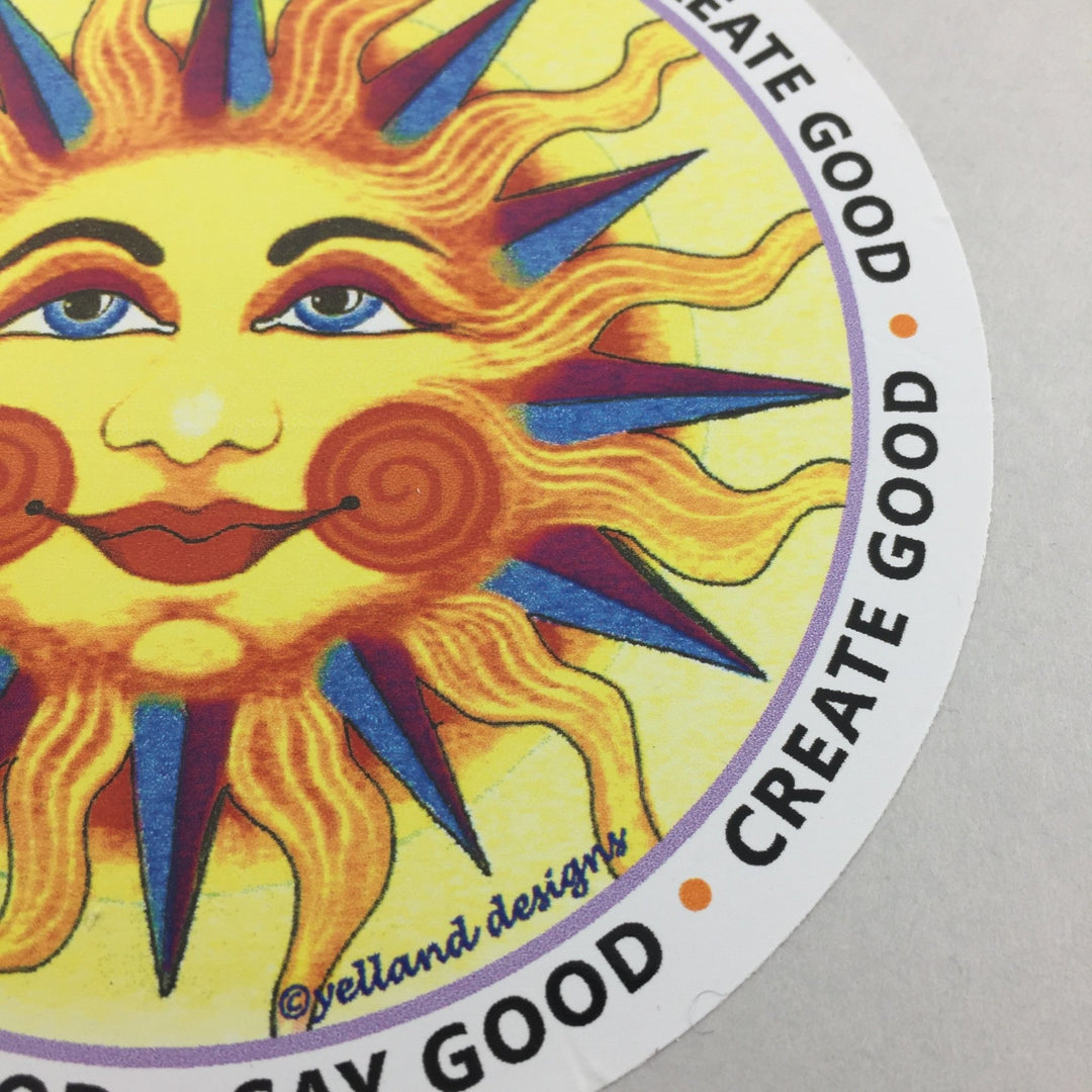 Decal - Think, Say, Do Good - Mandala Sun By Artist Elizabeth Yelland - Be Inspired UP