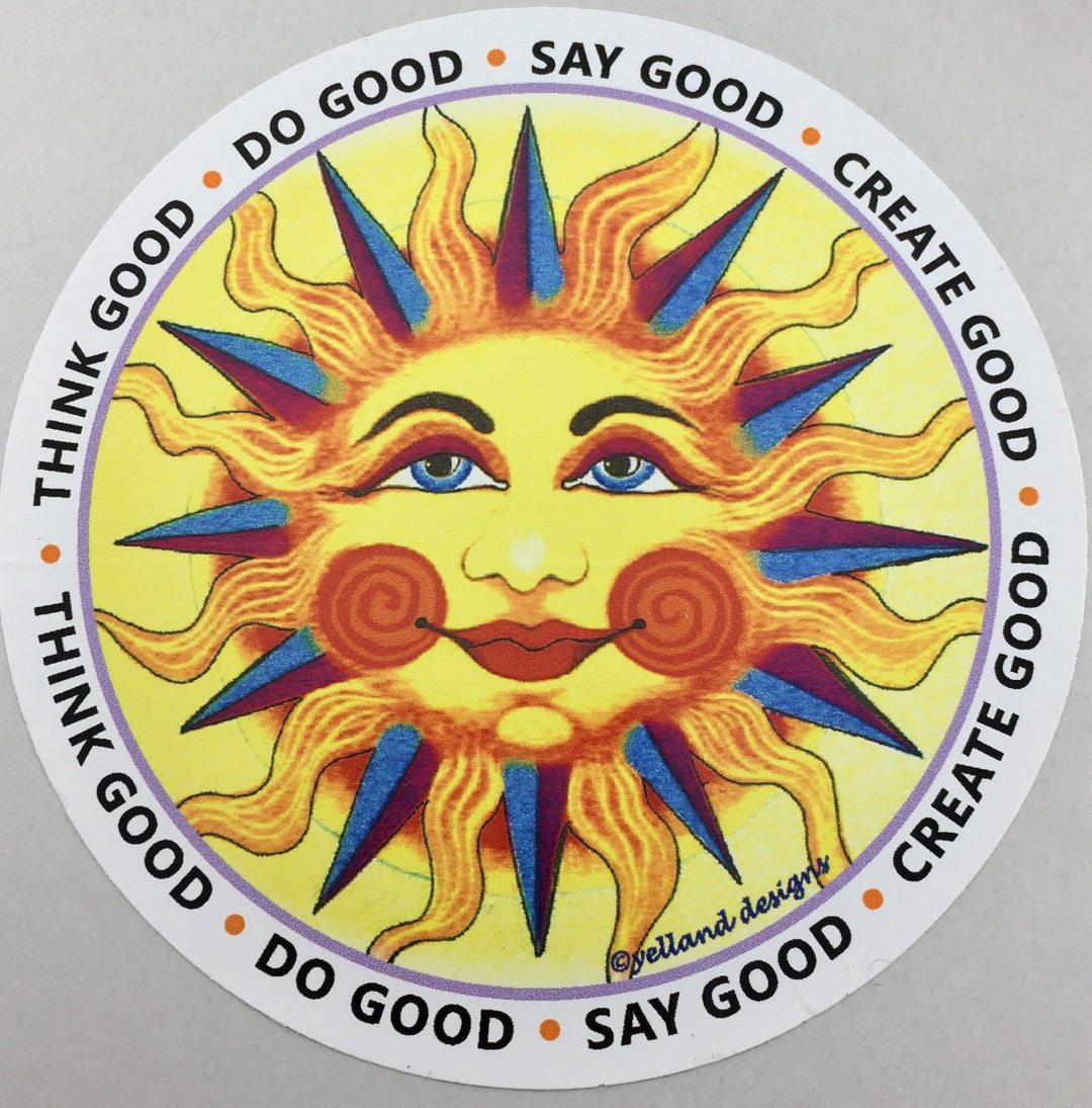 Decal - Think, Say, Do Good - Mandala Sun By Artist Elizabeth Yelland - Be Inspired UP