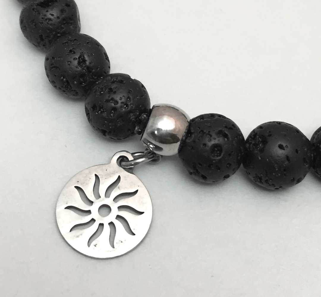 Essential Oil Chakra Bracelet w/charm - Be Inspired UP