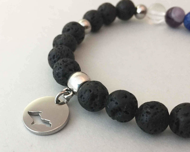Essential Oil Chakra Bracelet w/charm - Be Inspired UP