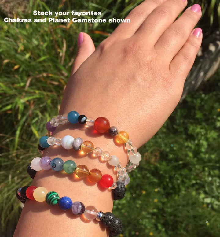 Essential Oil Gemstone Chakra Bracelet - Be Inspired UP
