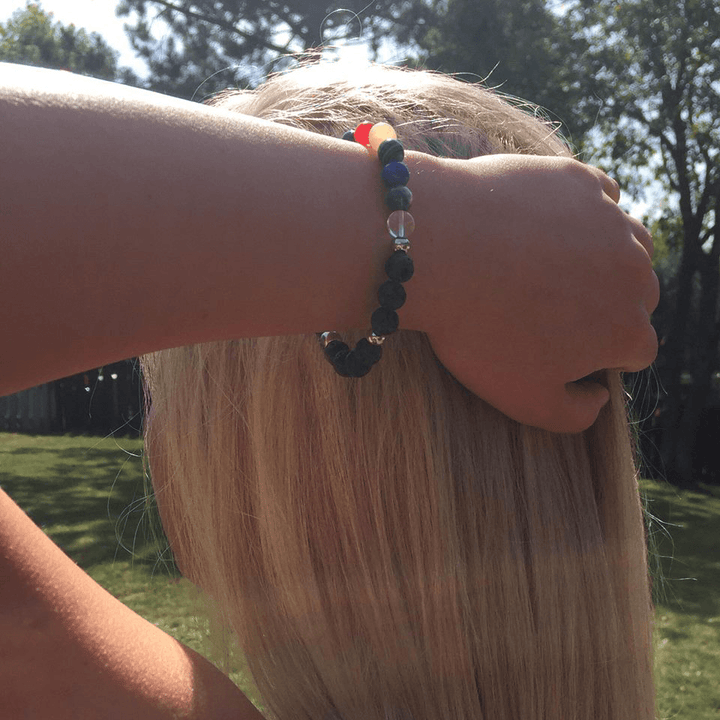 Essential Oil Gemstone Chakra Bracelet - Be Inspired UP