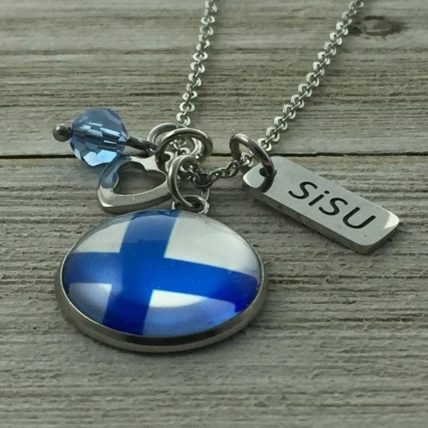 Finnish Flag Pendant - Be Inspired UP