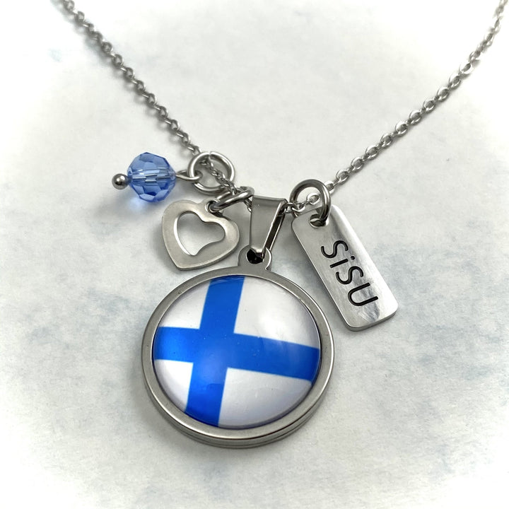 Finnish Flag Pendant - Be Inspired UP