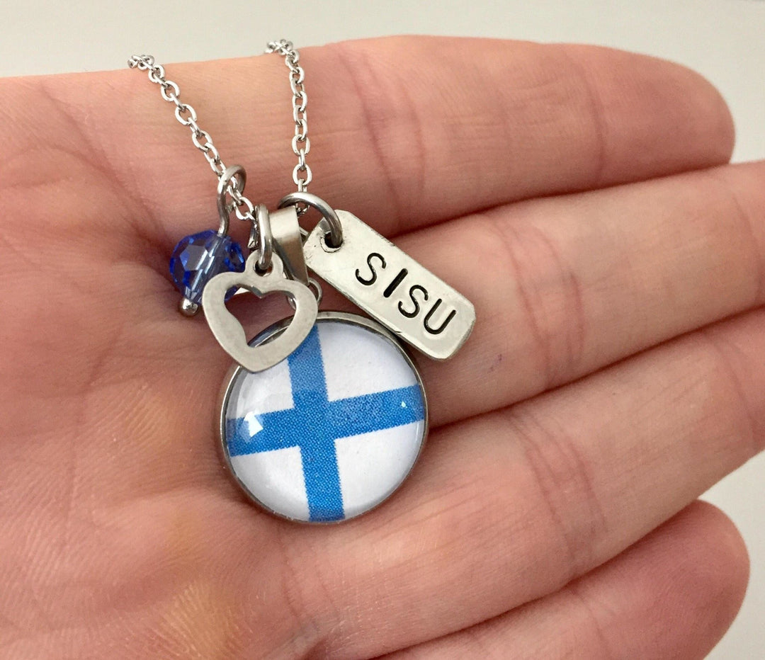 Finnish Flag Pendant - Be Inspired UP