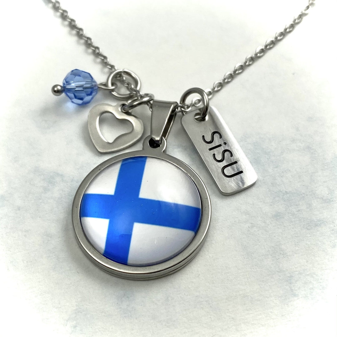 Finnish Flag Pendant - Be Inspired UP