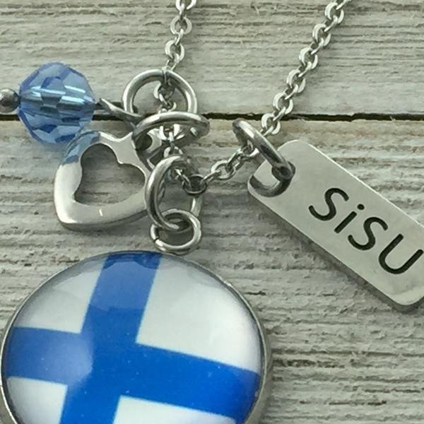 Finnish Flag Pendant - Be Inspired UP