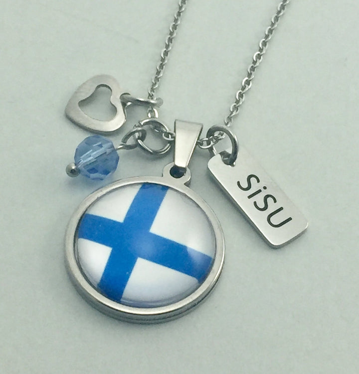 Finnish Flag Pendant - Be Inspired UP