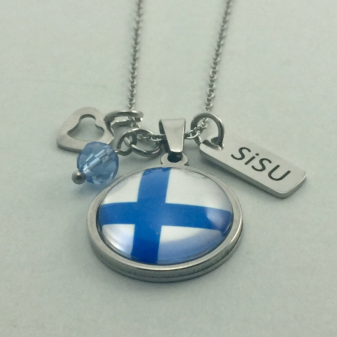 Finnish Flag Pendant - Be Inspired UP