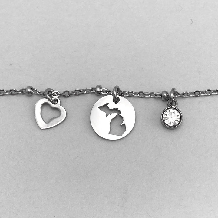 *Great Lakes Charm Anklet - Be Inspired UP
