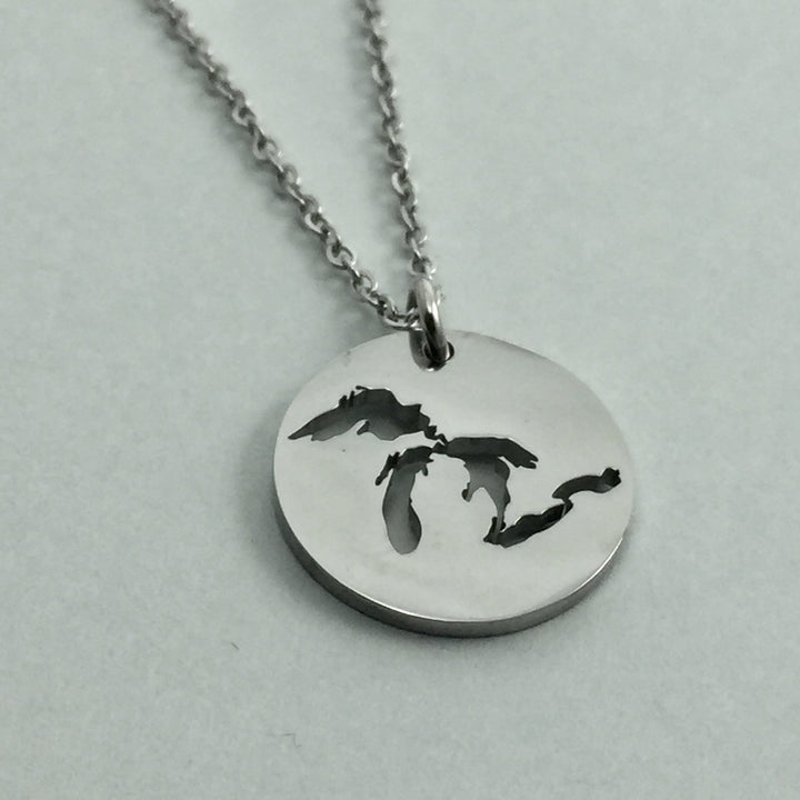 Great Lakes Cutout Pendant, large or petite - Be Inspired UP