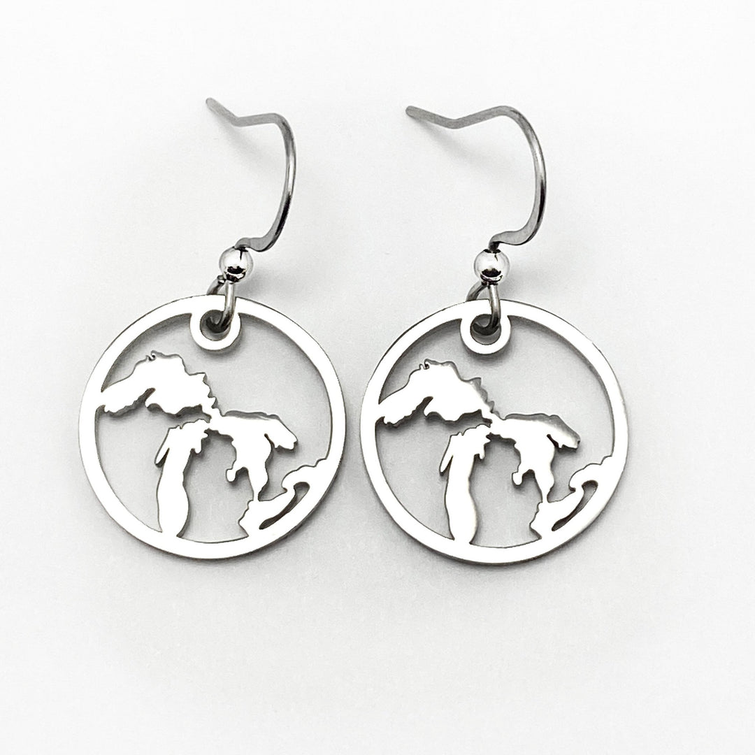 Great Lakes Outline Earrings - Be Inspired UP