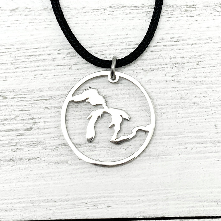 Great Lakes Outline Pendant, large, petite, mini - Be Inspired UP