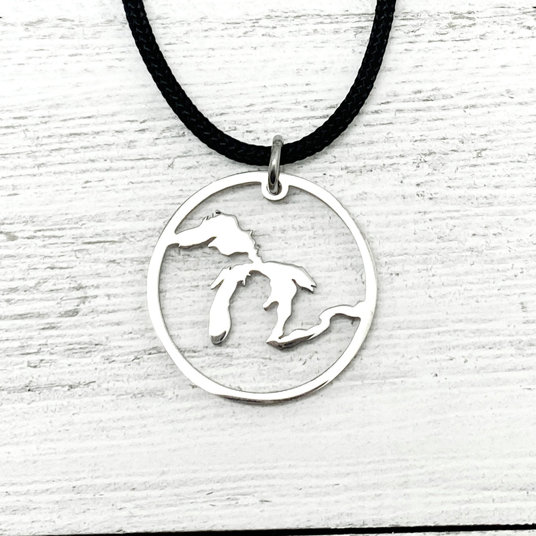 Great Lakes Outline Pendant, large, petite, mini - Be Inspired UP