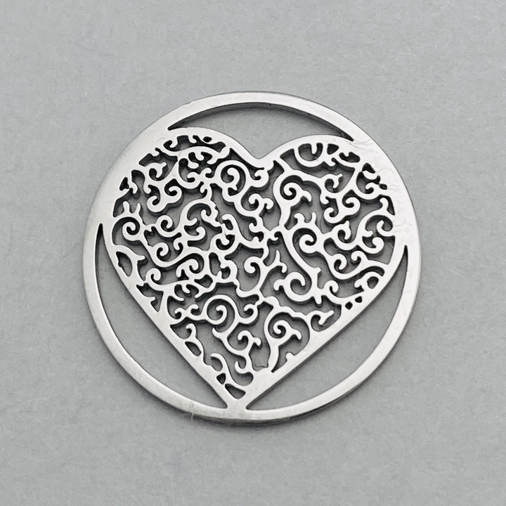 Heart Glass Locket Insert Plate - Be Inspired UP