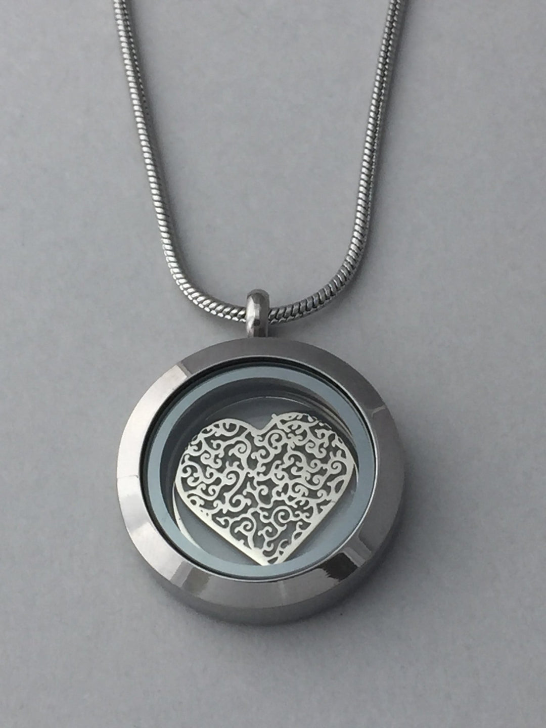 *Heart Glass Locket Insert Plate - Be Inspired UP