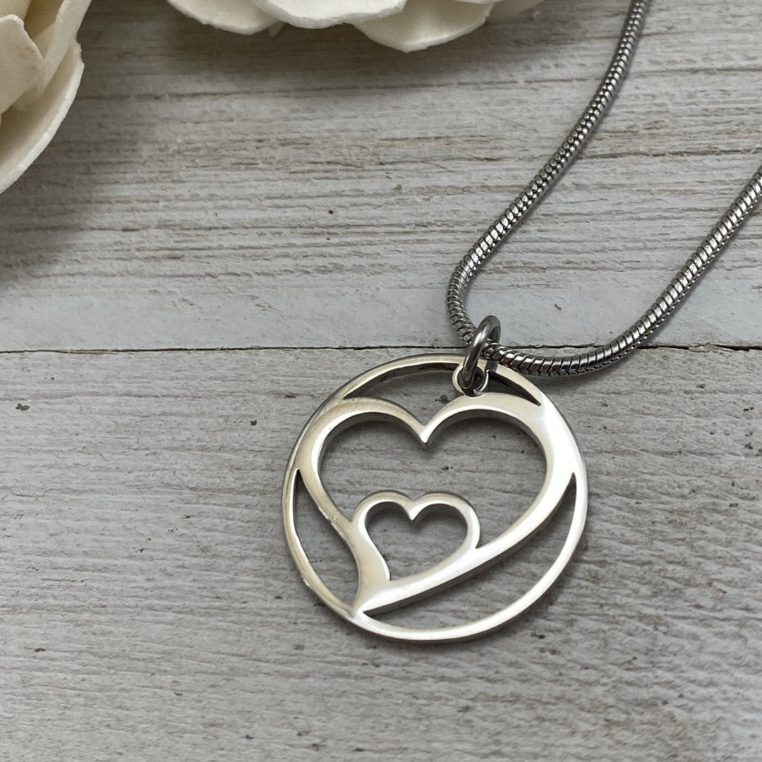 Hearts Embrace Pendant, large or petite - Be Inspired UP