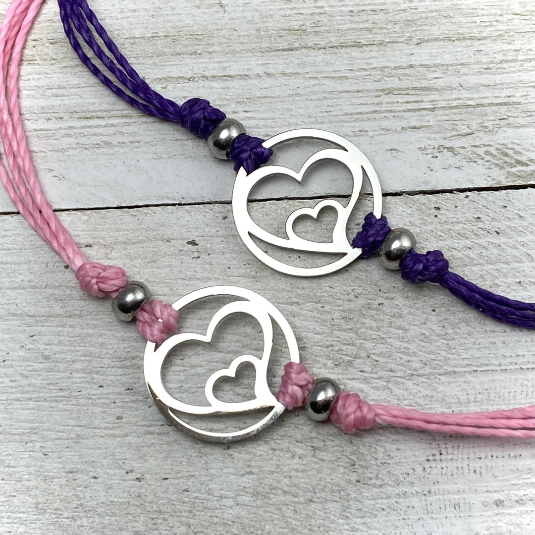 Hearts embrace Pull Cord Anklet - Be Inspired UP