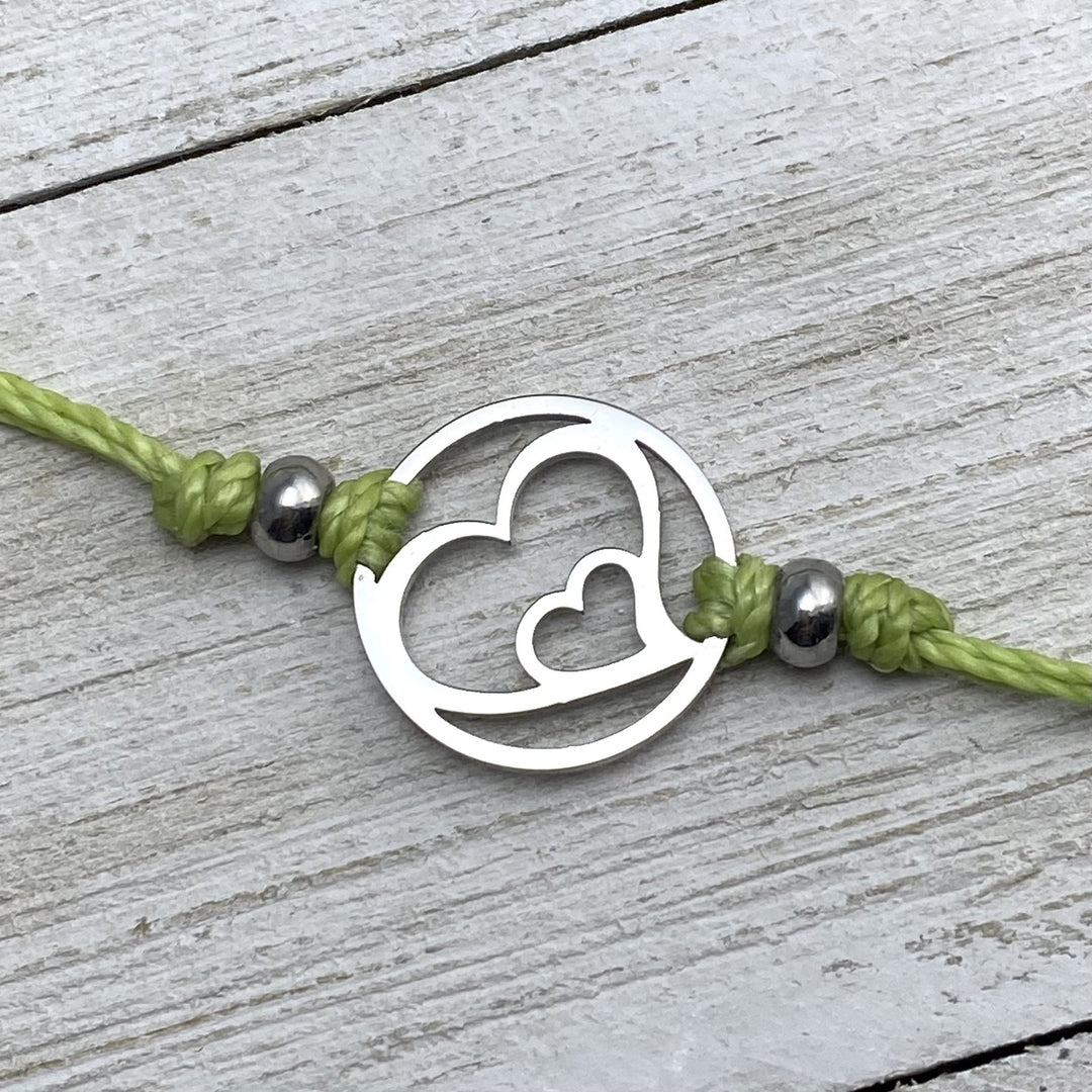 Hearts embrace Pull Cord Anklet - Be Inspired UP