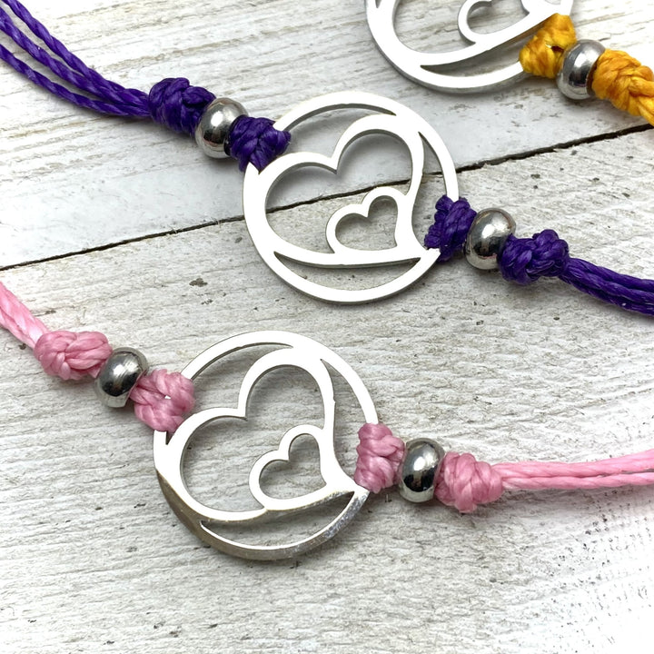 Hearts embrace Pull Cord Anklet - Be Inspired UP
