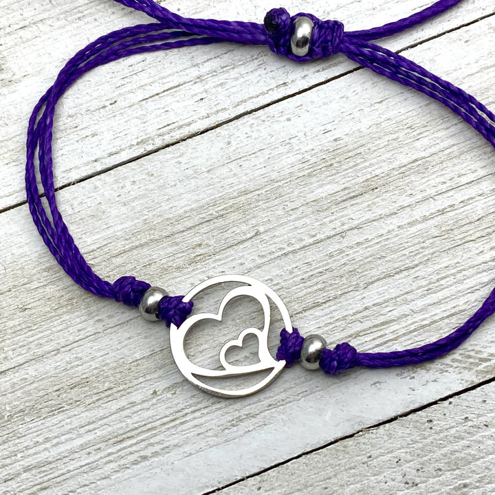Hearts embrace Pull Cord Anklet - Be Inspired UP