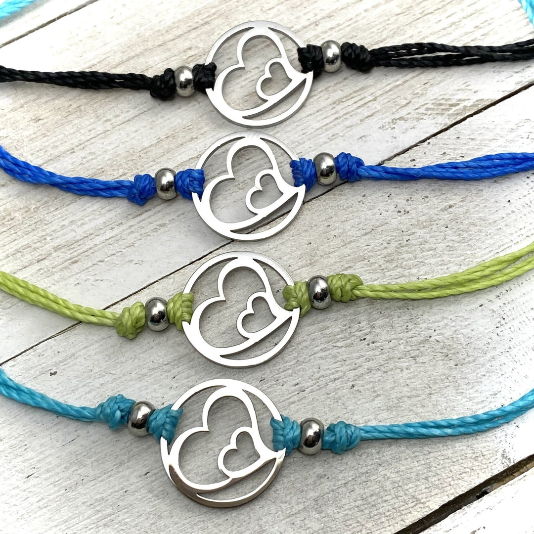 Hearts embrace Pull Cord Anklet - Be Inspired UP