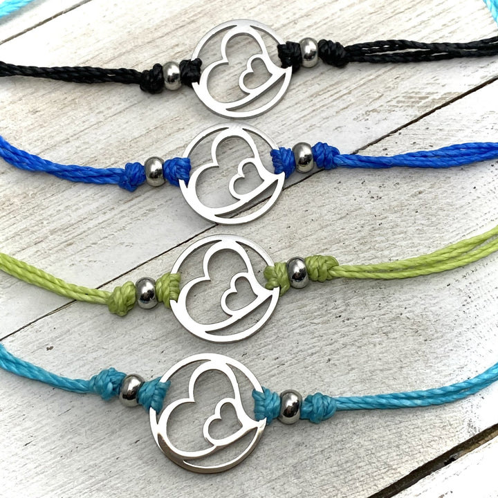 Hearts embrace Pull Cord Anklet - Be Inspired UP