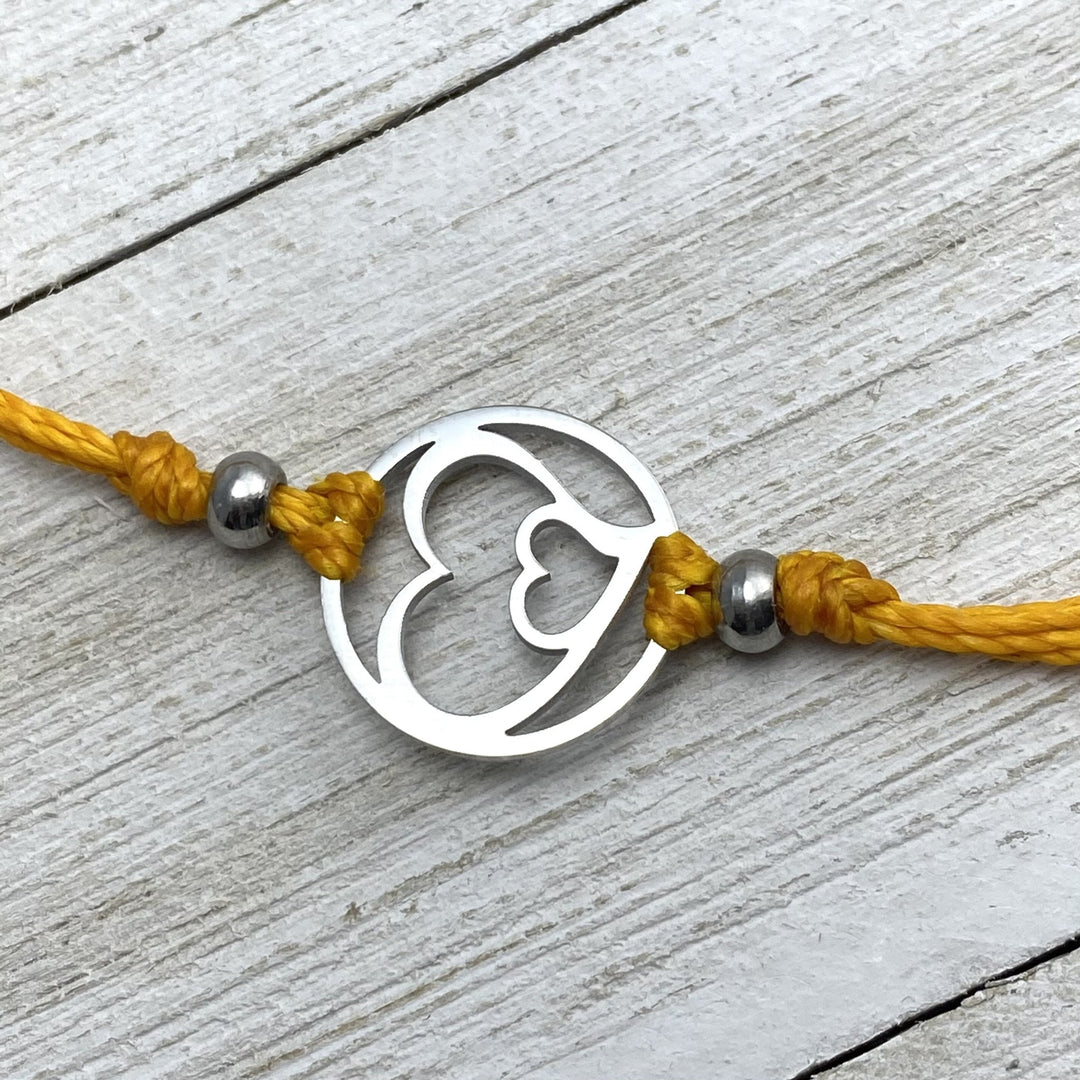 Hearts Embrace Pull Cord Bracelet - Be Inspired UP
