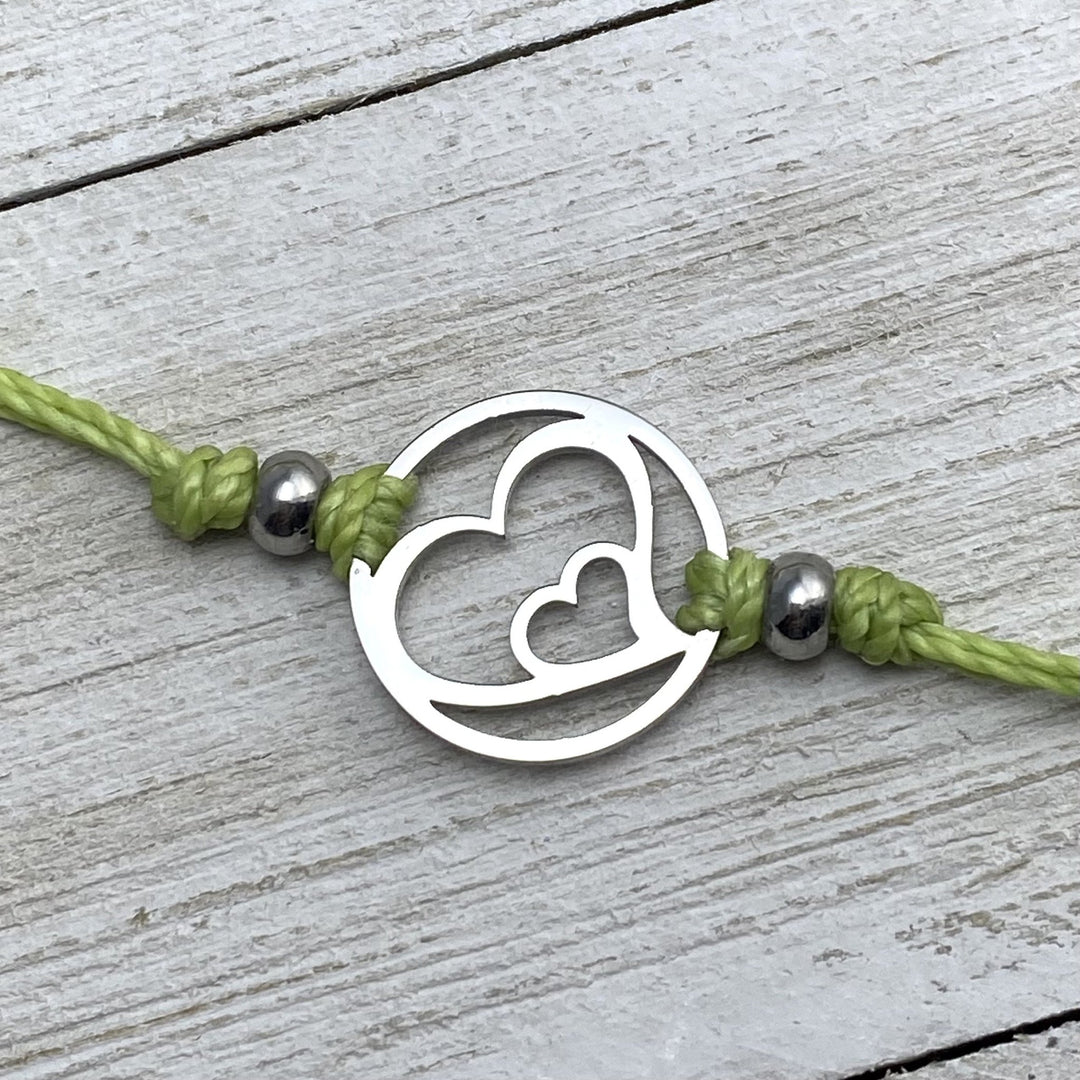 Hearts Embrace Pull Cord Bracelet - Be Inspired UP